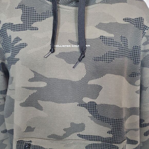 Hollister California Men’s Pullover Hoodie Medium Camouflage Cotton Blend - Picture 3 of 12